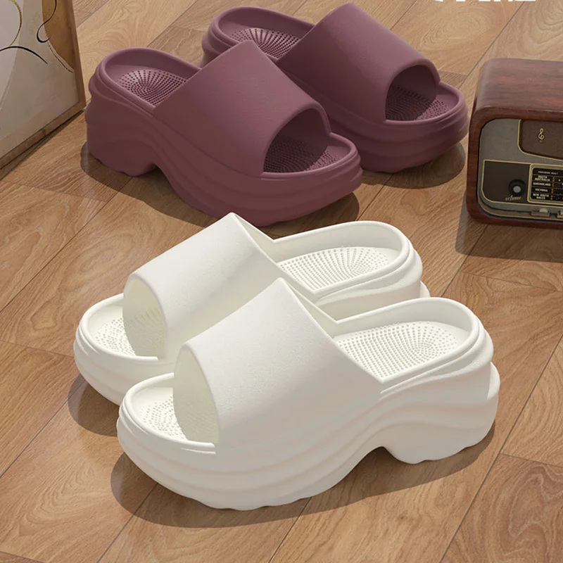Women'S Shoes Quality - Thick Bottom Platform Solid Color Eva