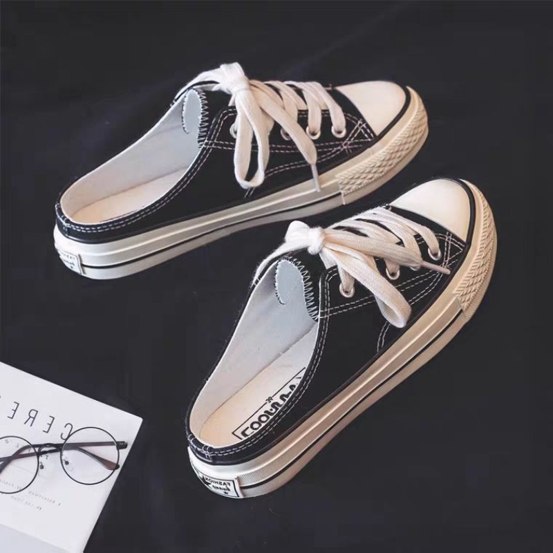 Women Shoes Store - Summer Women Mule White Shoes Backless
