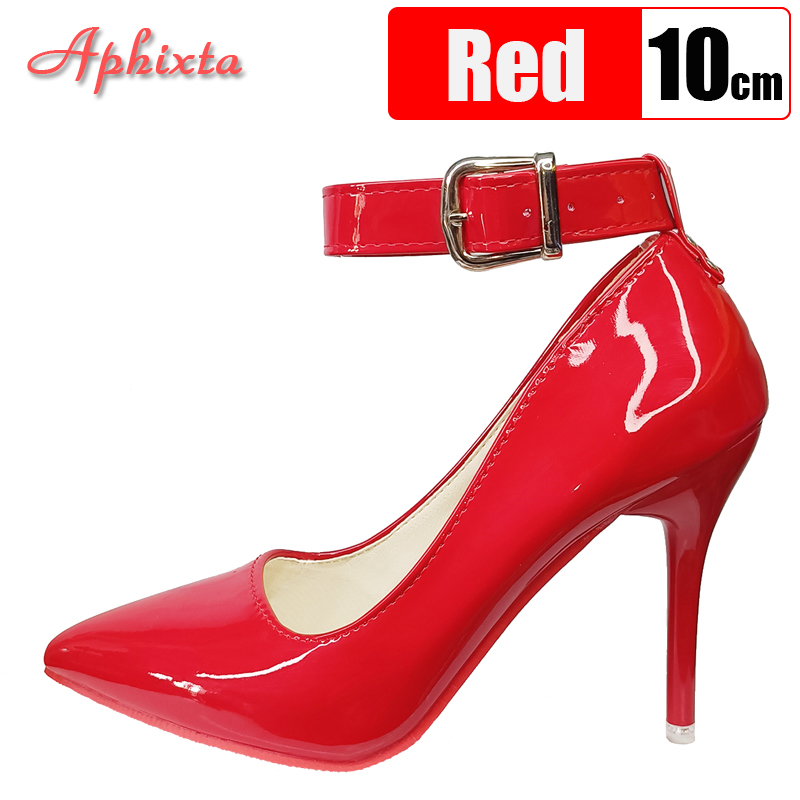 Aphixta 10cm/12cm Metal Belt B – Patent Leather Pump Bewertung und Preis