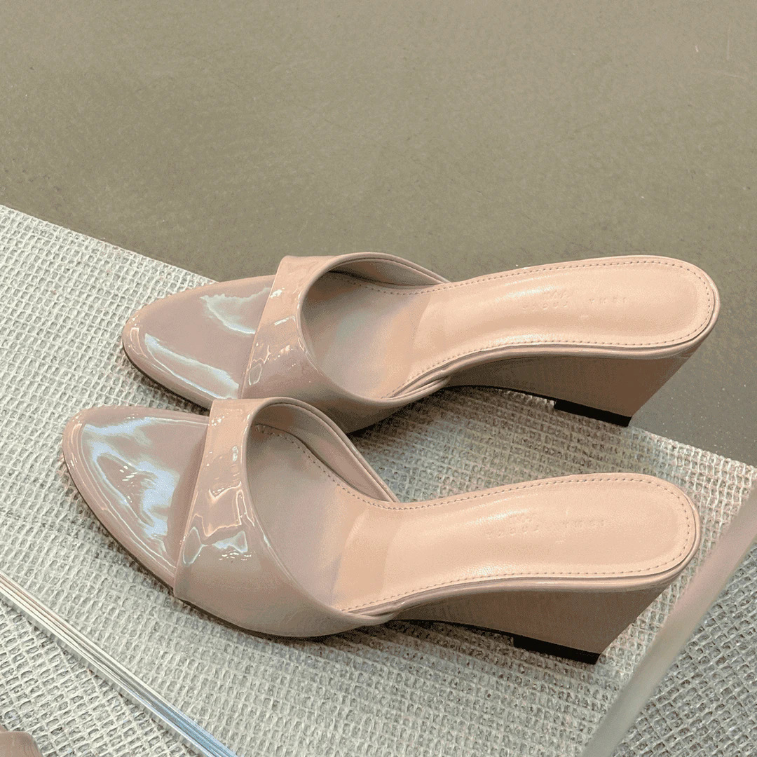 2026 Wedges Heel Women Slipper – Patent Leather Pump Bewertung und Preis