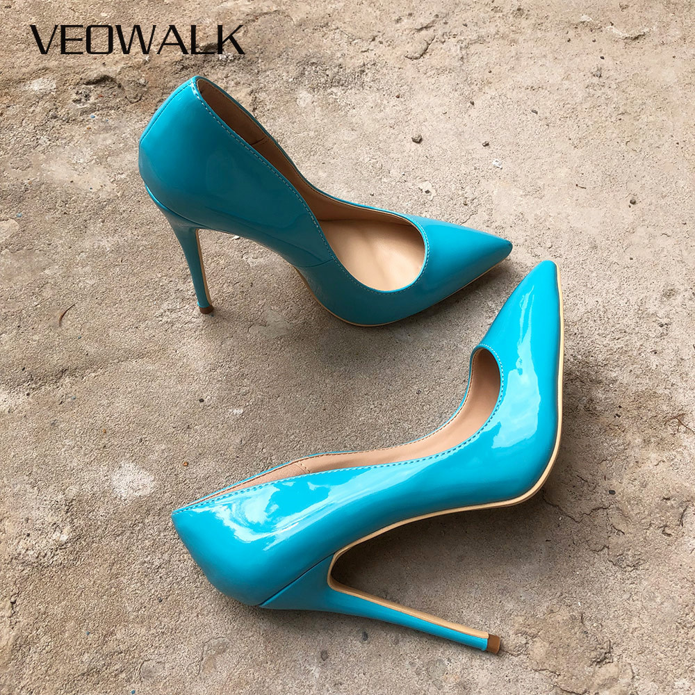Veowalk Sky Blue Sexy Women St – Patent Leather Pump Bewertung und Preis