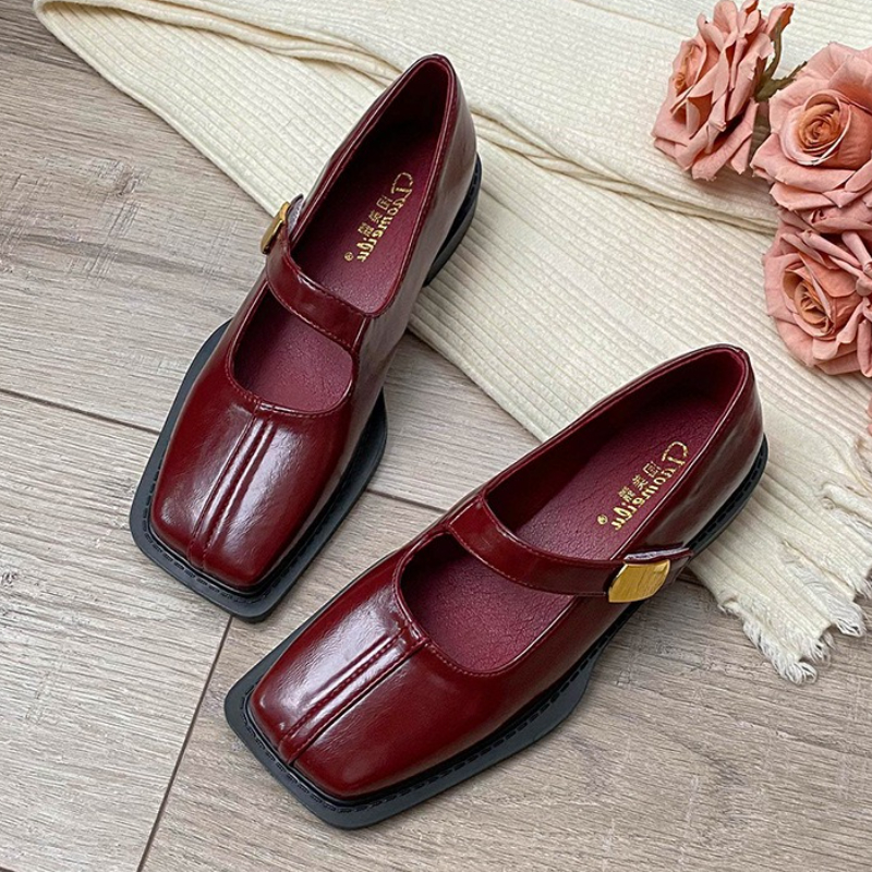 French Style Square Toe Low He – Women'S Shoes Quality Bewertung und Preis
