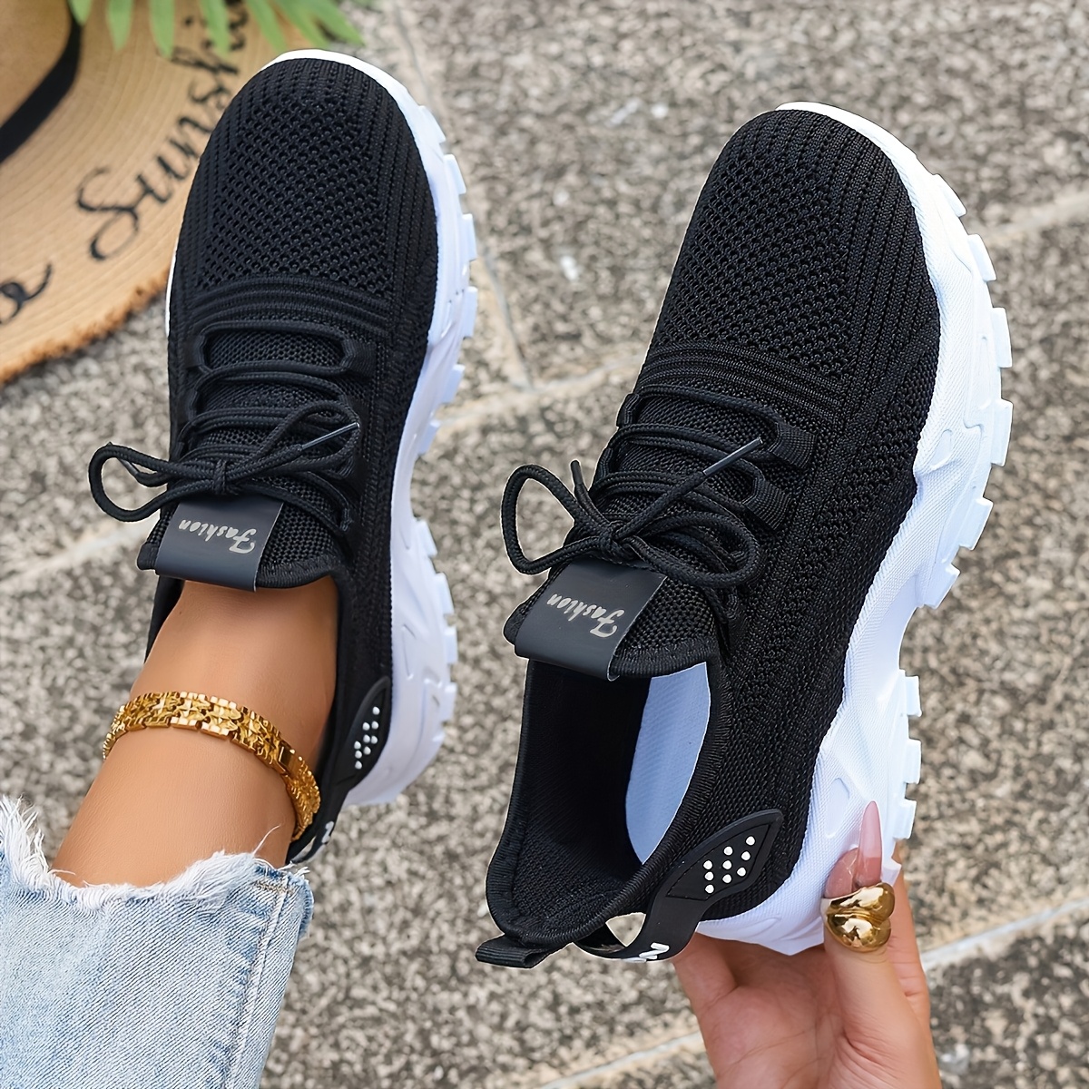 Breathable Knit Sneakers Fashi – Women Shoes Store Bewertung und Preis