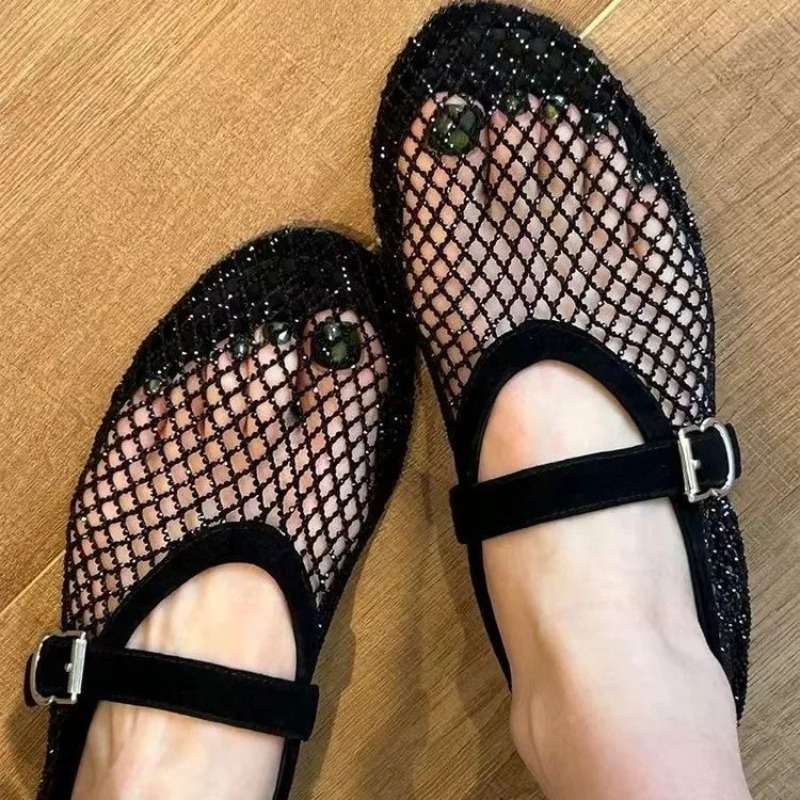 Hollow Rhinestone Baotou Sanda – Women Shoes Casual Bewertung und Preis