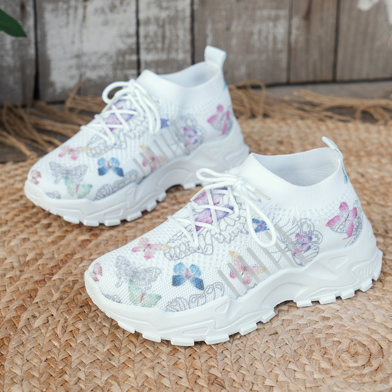 Women Butterfly Print Mesh Sne – Women Shoes Store Bewertung und Preis