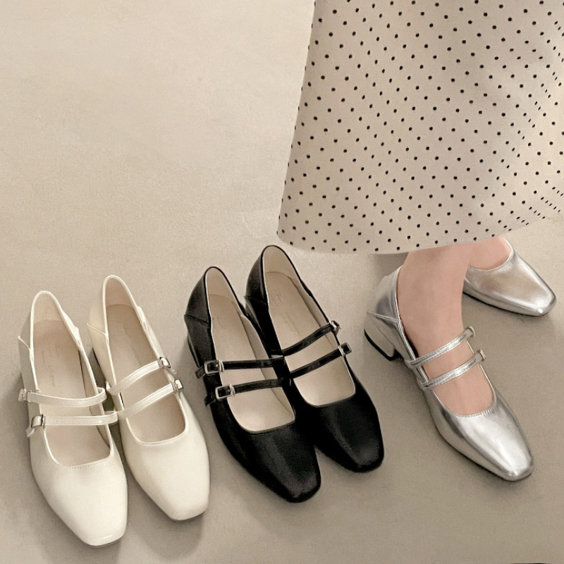 Square Toe Low Heel Women Silv – Women Shoes Casual Bewertung und Preis