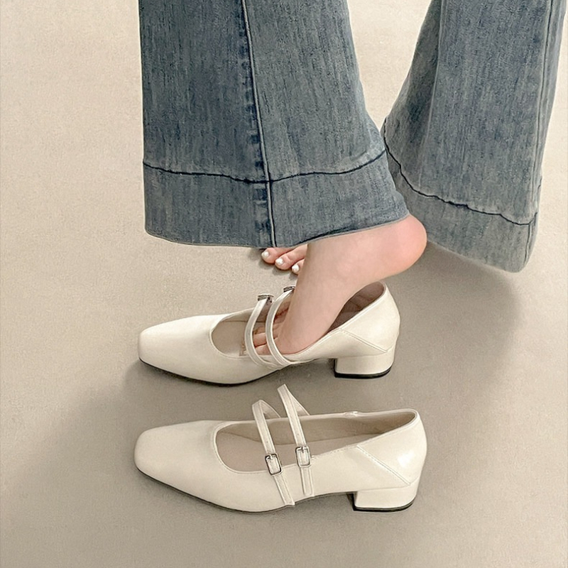 Square Toe Low Heel Women Silv – Women Shoes Casual Bewertung und Preis