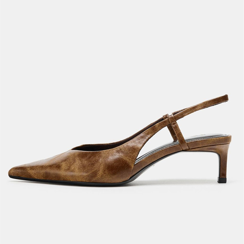 Retro Brown Kitten Heel Design – Women Shoes Brown Colour Bewertung und Preis
