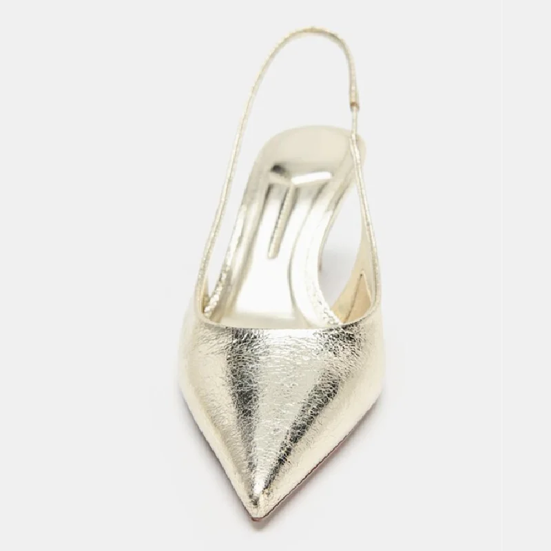 Sexy Pointed Toe Gold Designer – Patent Leather Pump Bewertung und Preis